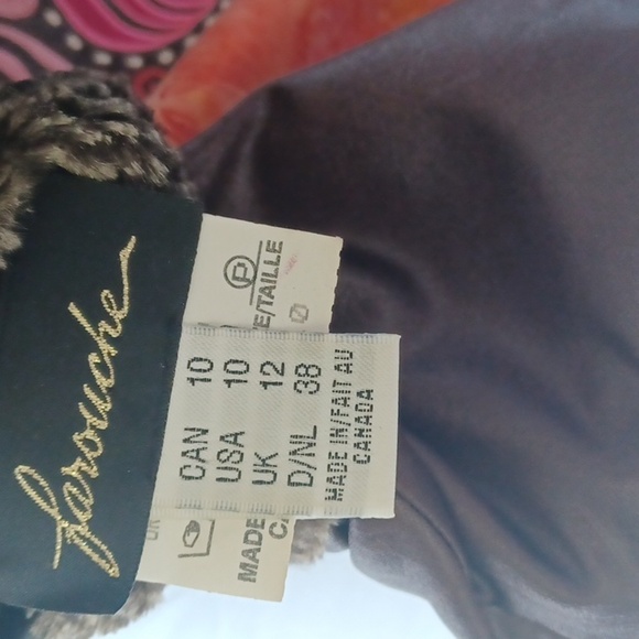 VINTAGE Farouche Faux Leather Vest, Size 10, embroidered,  quilted - Picture 5 of 8